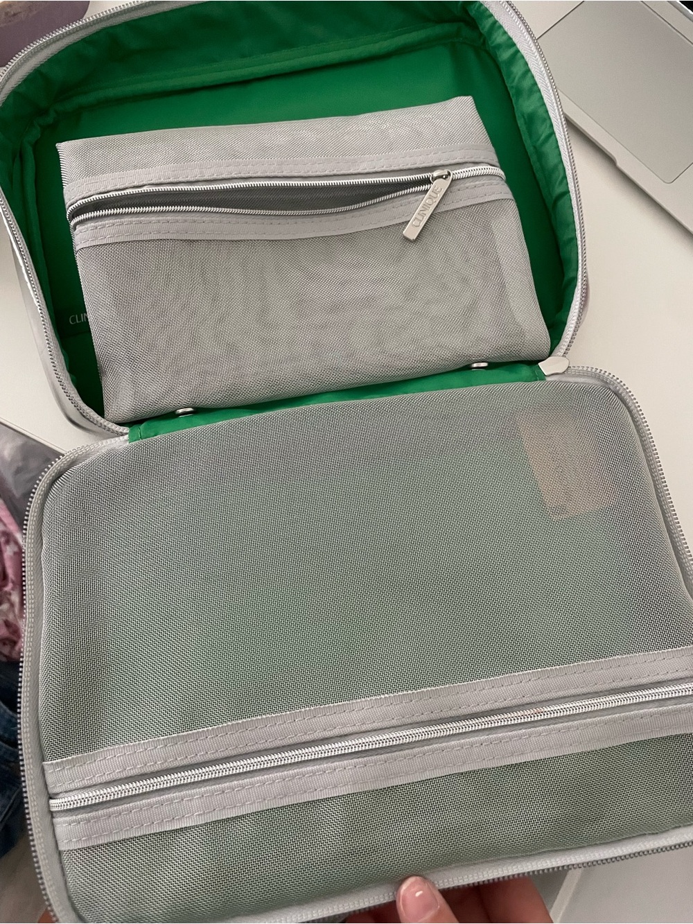 Gray Travel Organizer Toiletry Bag